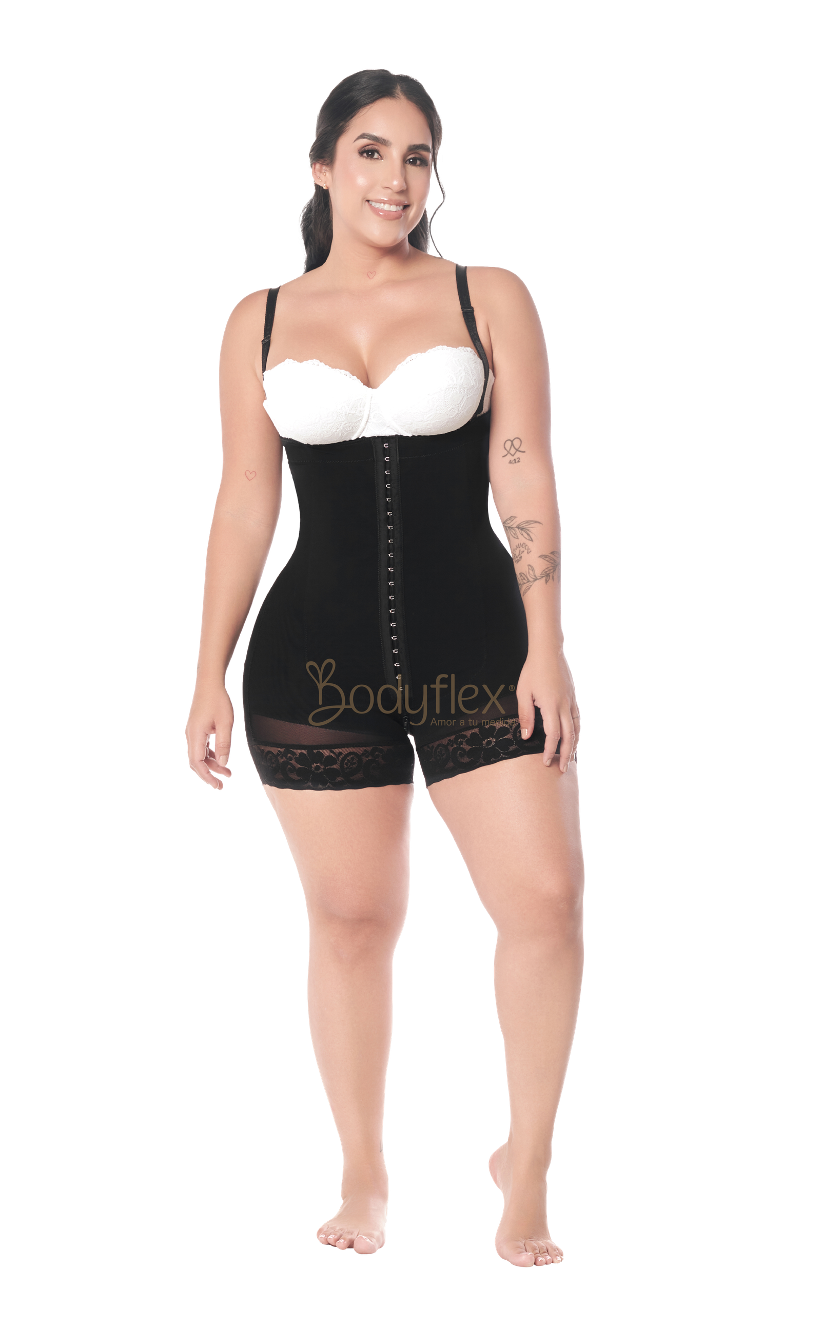 SV010CRNdelantera Faja Svelte corta tipo reloj de arena strapless Ref.SV010CRN