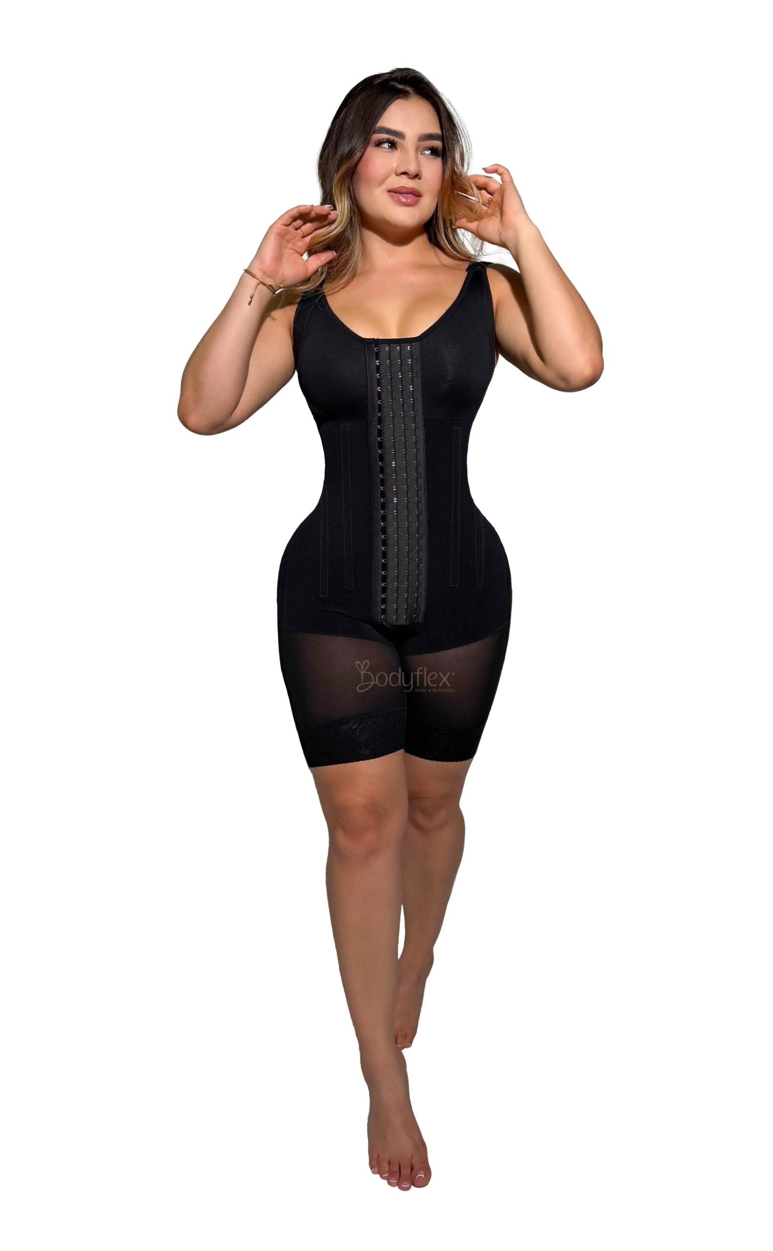 1 SV7527RN DELANTERA compressed scaled Faja Svelte con Varillas Tipo Reloj de Arena SV7527RN